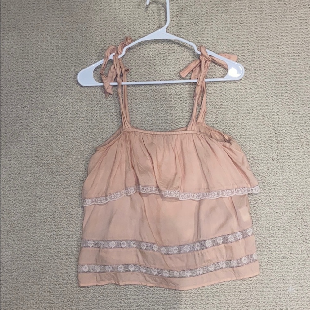 Summer pink flowy tank